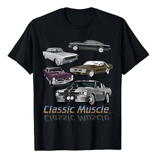 Classic American Muscle Cars Novelty T-Shirt